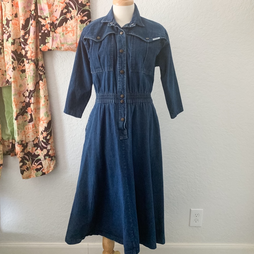 1980s Denim Dress